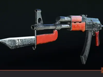 AK-47 Low-poly 3D model purchase