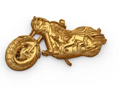 Motorcycle pendant -02 printable jewelry 3D print model