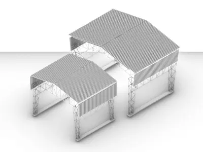 Movable Roof Facade 3D model
