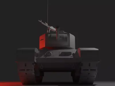 Tank Low-Poly Low-poly 3D model by verlaz-vl