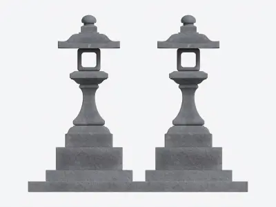 Stone Temple Lantern 3D model