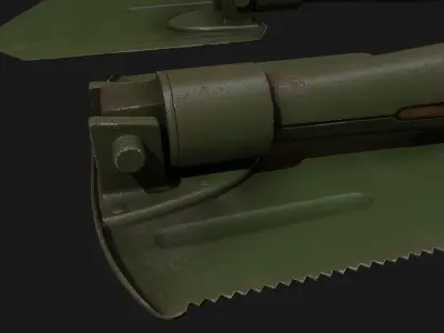 Folding Shovel Pbr  Low-poly 3D model