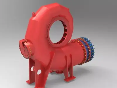 Spiral Case Assembly Free 3D model