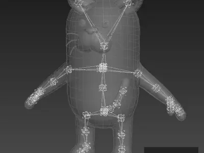 Rigged Panther Character 3D model