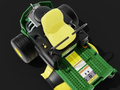 High Poly Riding Lawnmower 3D model