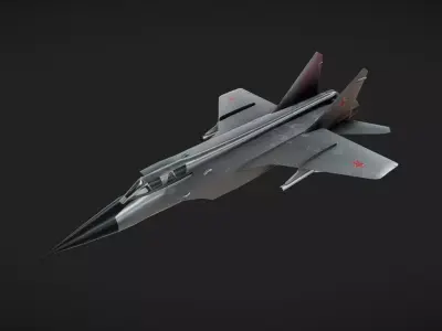 MIG-31 Low-poly 3D model