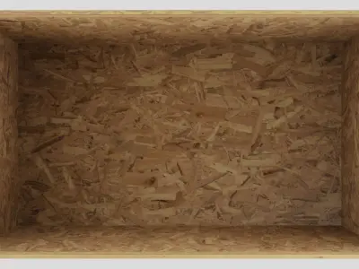 Wood Shipping Container Low-poly 3D model