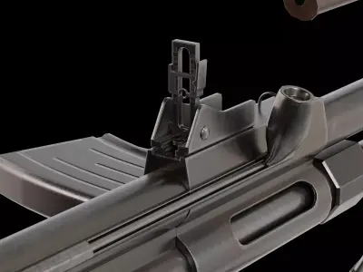 Kulsprutegevar m40 Swedish  automatic rifle Low-poly 3D model