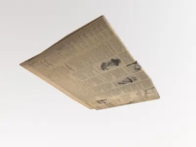 1930 Newspaper Free low-poly 3D model