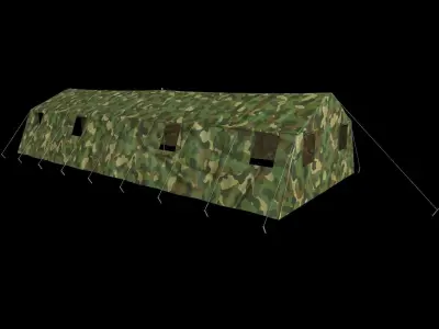 Military Tent - 5 - PBR - Textured Low-poly 3D model