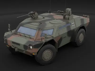 Fennek military vehicle 3D model