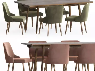 Dining Set table 3D model