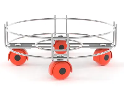 Stainless Steel Cylinder Trolly Free 3D model