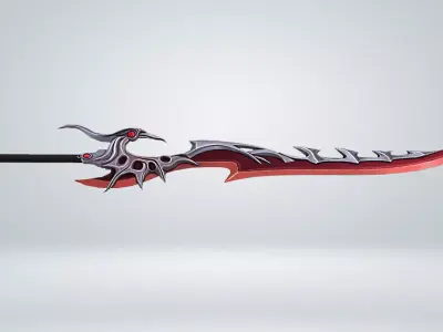 Futuristic Sword Low-poly 3D model 24