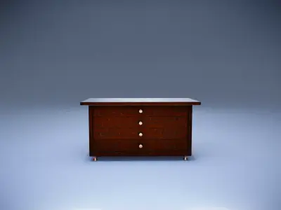 Vintage Dresser Low-poly 3D model