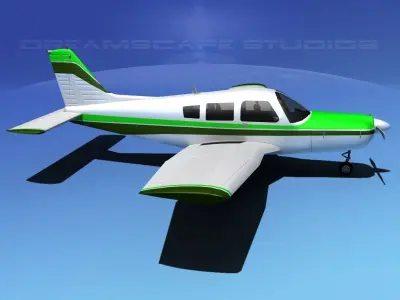 Piper Warrior II 3D model 14