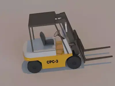loading machine Low-poly 3D model Low-poly 3D model