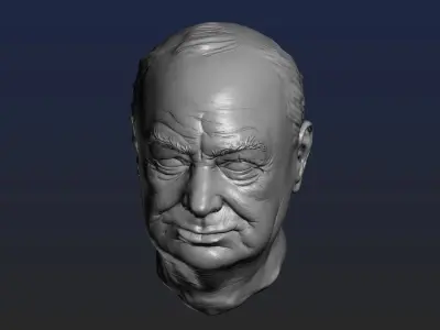 Churchill Head 3D print model