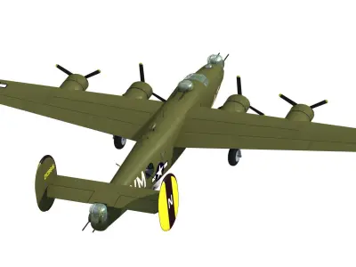 B-24J Liberator 3D model purchase