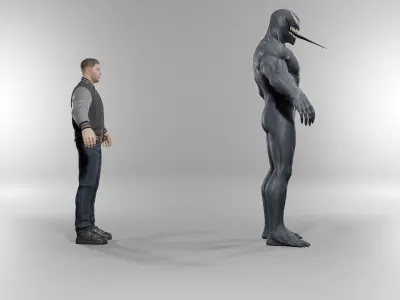 Eddie Brock And  Venom 3D model