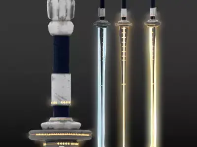 Katana Protosaber Low-poly 3D model