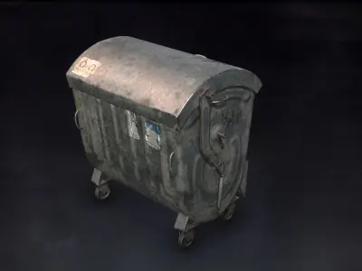 Garbage Container Low-poly 3D model purchase