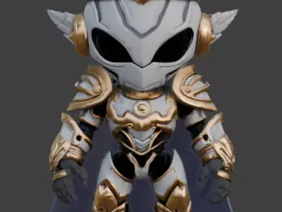 Aesthetic Royal Alien King 3D Model Low-poly 3D model
