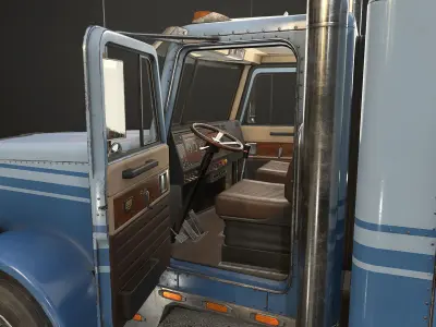 Semi Truck Mega Pack Low-poly 3D model