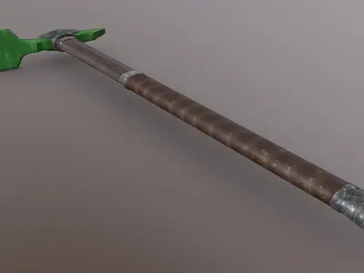 Hoe - Emerald Low-poly 3D model