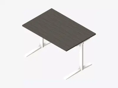 Desk - Rectangle - Simplicity - Single Low-poly 3D model
