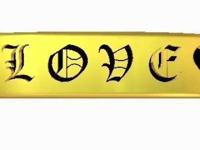 bracelet love 3D print model