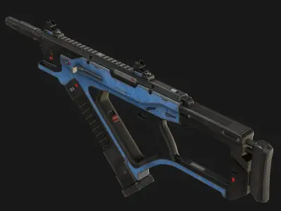 Sci Fi Weapon Low Poly Low-poly 3D model