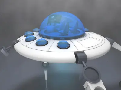 Space ship 3D model 7