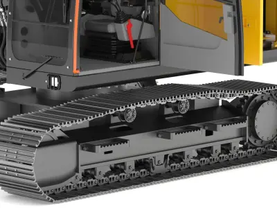 Volvo Medium Crawler Excavators EC160E 3D model