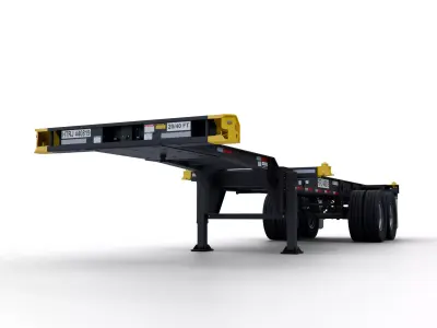 Hyundai 20-40 Tandem 6-pin Chassis Low-poly 3D model