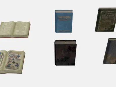 Old Ancient Books 3D model