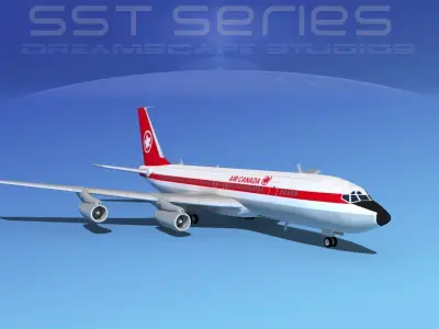 Boeing 707-320 SS Air Canada 3D model