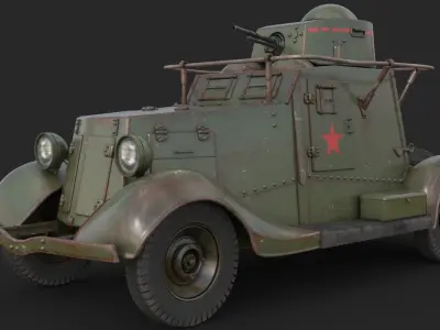FAI M Armoured Car Vray 3D model