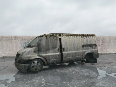 destroyed van 014 am165 3D model