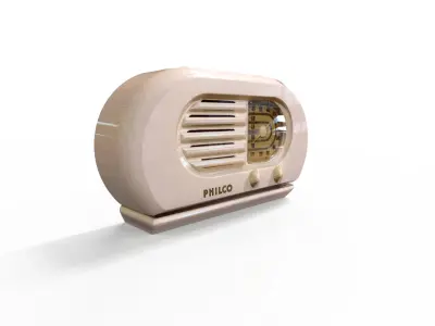 Old Radio 5  maresal3d Low-poly 3D model