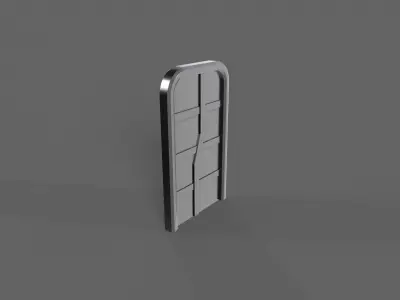 PBR Sci-Fi Door 1 Low-poly 3D model
