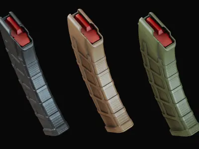 Magazine Magpul PMAG AK AKM Low-poly 3D model