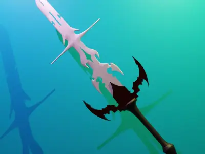 SWORD BLENDER Low-poly 3D model
