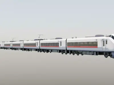 JR E657 Trainset 3D model