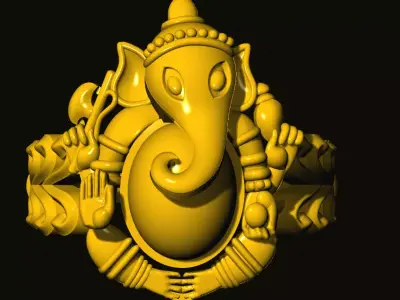 ganesh ring 3D print model get