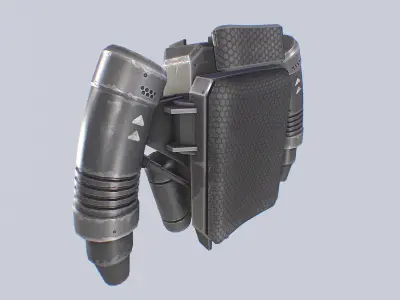 Scifi Jetpack Low-poly 3D model by Anima-Z