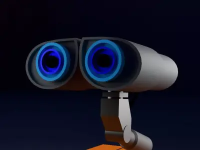 Wall e Robot Detailed Character Sci Fi Utility Low Poly Model  Low-poly 3D model