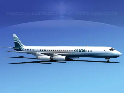 Douglas DC-8-63 Air Transport Intl 3D model
