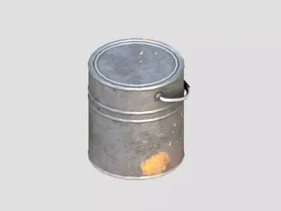 Metal Paint Can Low-poly 3D model