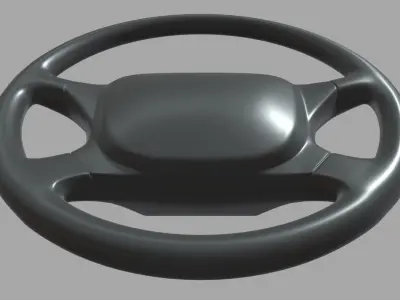 Steering Wheel Car 03 Low-poly 3D model